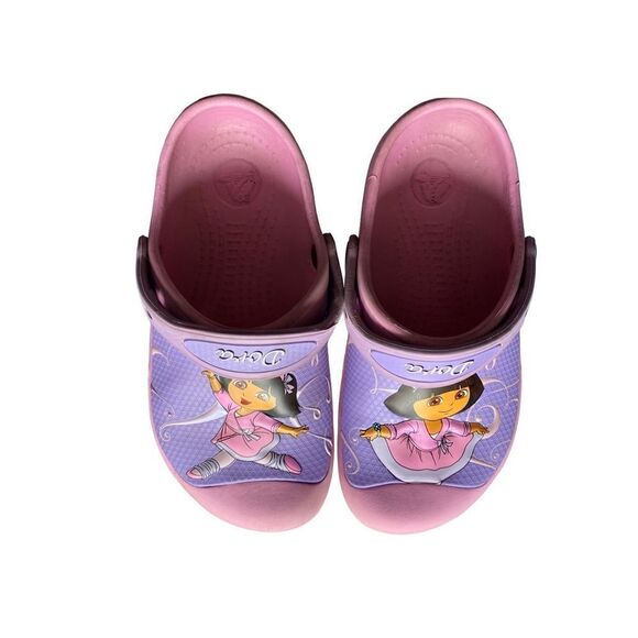 Crocs, kids, Dora, the Explorer belly slip on sling back croc size 13 - Picture 1 of 5